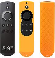 hjyuan silicone remote cover case compatible with alexa voice remote for f tv (2017 edition) (2nd gen) / f tv stick (1st gen) remote control protective silicone case - orange logo