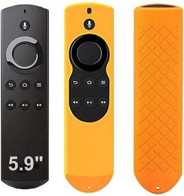 img 4 attached to HJYuan Silicone Remote Cover Case Compatible With Alexa Voice Remote For F TV (2017 Edition) (2Nd Gen) / F TV Stick (1St Gen) Remote Control Protective Silicone Case - Orange