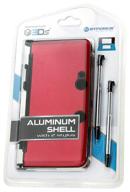 🔴 enhance your 3ds with a stylish red aluminum shell & stylus pens kit logo
