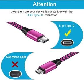 img 3 attached to Кабель USB Type C быстрой зарядки 3 шт. для Moto G Stylus/Play/Power(2021), Razr, G9 Power/Plus/Play, Samsung Galaxy S21/S20 Fe Ultra 5G, S10, Note20 Ultra 5G/10/9, F62, A51, M51, A12, A11.