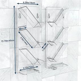 img 3 attached to ShowerGem Bathroom Organizer - No Drilling, No Suction Cups or Screws - Dragons Den Approved - Rust-Proof, Easy-Clean, Neat and Tidy Bath Shelf, Rack and Storage for All Essentials