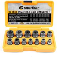 🔧 amartisan impact bolt extractor socket set - 13pc bolt nut removal tool logo