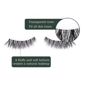 img 1 attached to 💁 Soft Faux Mink Wispy Natural Look False Eyelashes - 5 Pairs, 3D 6D Volume, Fluffy Frihappy Fake Eyelashes Packs DW6