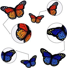 img 1 attached to 🦋 Colorful 40pcs Butterfly Iron on Patches in 2 Sizes: Embroidered Sew Applique Repair Patch