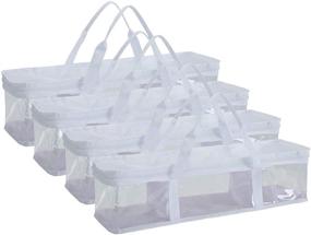 img 4 attached to 📁 Fasmov CD Storage Bags 4-Pack, Hold up to 144 CD's, Zipper Closure & Carrying Handles – Organize and Protect Your Discs Effectively