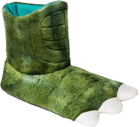 img 3 attached to 🦖 Dinosaur Slippers Boots for Baby Boys & Toddler Boys by Cat & Jack - Dark Green