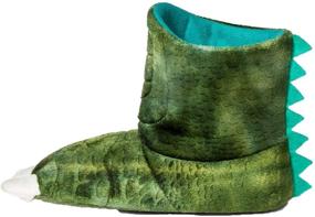 img 2 attached to 🦖 Dinosaur Slippers Boots for Baby Boys & Toddler Boys by Cat & Jack - Dark Green