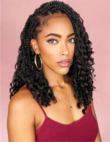 Niseyo 8 Packs Curly Ends Goddess Box Braids Crochet Hair 12 Inch Crochet  Braids with Curly Ends Goddess Braids Crochet Hair for Black Women (1B) 12  Inch (Pack of 8) 1B
