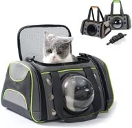 airline-approved cat backpack with transparent space capsule design for safe and comfortable traveling, hiking, and outdoor use logo