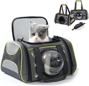 img 4 attached to Airline-Approved Cat Backpack with Transparent Space Capsule Design for Safe and Comfortable Traveling, Hiking, and Outdoor Use