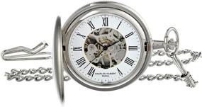 img 4 attached to 🕰️ Исключительное мастерство: Представляем механические карманные часы Charles Hubert Paris Finish