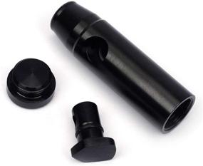 img 1 attached to Metallic iSnuff Rocket Snuff Bullet Sniffer Snorter Dispenser - Black, Amsterdam Style