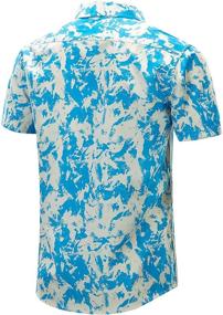 img 2 attached to Hawaiian Sleeve Printed Summer Men's Shirts by EVNMENST