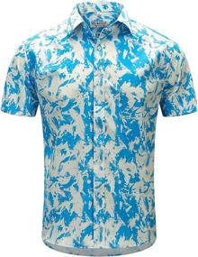 img 3 attached to Hawaiian Sleeve Printed Summer Men's Shirts by EVNMENST