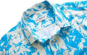 img 1 attached to Hawaiian Sleeve Printed Summer Men's Shirts by EVNMENST