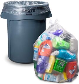 img 4 attached to 🗑️ 55-60 Gallon Clear Trash Bags - 50 Case w/ Ties | Large Clear Plastic Recycling Garbage Bags - 38"W x 58"H