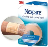 🏊 nexcare absolute waterproof first aid tape: tear-resistant roll for water activities логотип