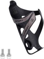 🚲 premium full carbon fiber bike water bottle holder | lightweight, strong & antirust | easy mount cage for road bicycle & mtb cycling (gray, 1 pack) logo