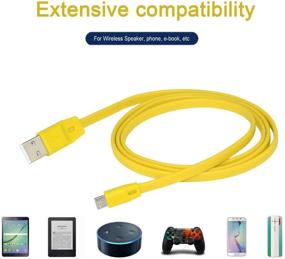 img 3 attached to 🔌 Зарядный кабель заменителя для Logitech UE Boom - желтый силовой шнур для беспроводных динамиков Boom, Boom2, Megaboom, Miniboom, Roll