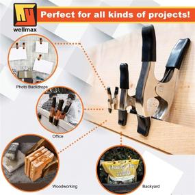 img 1 attached to Enhance Your Woodworking Experience 🔧 with Wellmax Spring Clamps Woodworking Backdrops