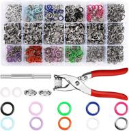 🔨 300 sets snap button snap fastener kit: metal snaps with pliers, perfect for diy crafts and clothing - 10 colors logo