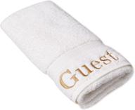 🛀 set of 2 linum home textiles embroidered guest hand towels logo