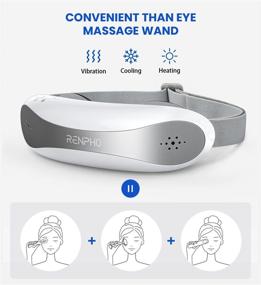 img 1 attached to 🔥 Heating and Cooling Eye Spa Mask with Semiconductor Heads: RENPHO Eye Mask – Relax Eye Strain, Reduce Puffy Eyes, Wrinkles