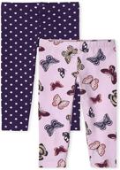 the children's place 2-pack baby toddler girl print knit leggings: cute and comfy! logo