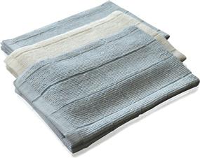 img 2 attached to 🧼 Fabresh Kitchen Towels - Super Absorbent, Fast-Drying Bamboo and Microfiber Blend Hand Towels with Reinforced Edging - 24in x 16in, Sky Blue, (Set of 3)