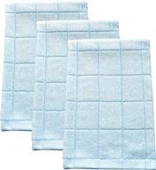 🧼 fabresh kitchen towels - super absorbent, fast-drying bamboo and microfiber blend hand towels with reinforced edging - 24in x 16in, sky blue, (set of 3) logo