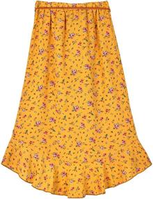 img 1 attached to Amy Byer Ruffle Mustard X Large Girls' Clothing