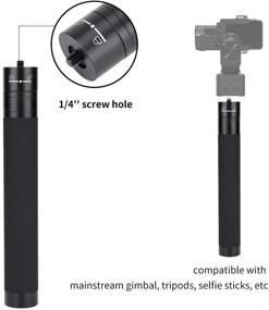 img 1 attached to Aluminum Alloy Gimbal Selfie Stick Monopod Extender Rod for DJI and Zhiyun Gimbals - Acouto Gimbal Extender Extension with 1/4'' Screw