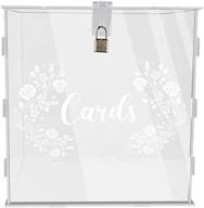 💍 premium clear acrylic wedding card box with lock - ideal gift card holder for elegant wedding reception, anniversary, birthday & graduation decorations логотип