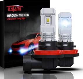img 4 attached to 💡Высокопроизводительные лампы для противотуманных фар KATANA H11 с чипами 5530, 2800 люмен, сверхяркий 6500K ксеноново-белый цвет