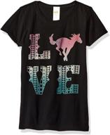 adorable lost gods girls' western stack graphic t-shirt for fashionable cowgirls logo