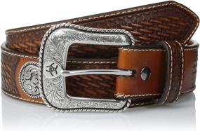 img 3 attached to Ariat Mens Basket Circle Concho Men's Accessories in Belts