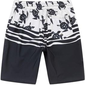 img 1 attached to 🐢 Top-Quality Spandex Hawaiian Shorts: Elastic Turtles Boys' Swimwear in Vibrant Prints