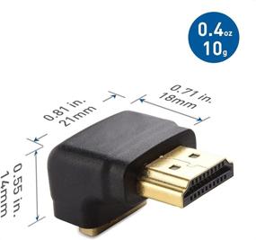 img 1 attached to 🔌 Enhanced HDMI Viewing Experience: Cable Matters Combo Pack 270 Degree and 90 Degree HDMI Adapter (Right Angle HDMI) with 4K and HDR Support