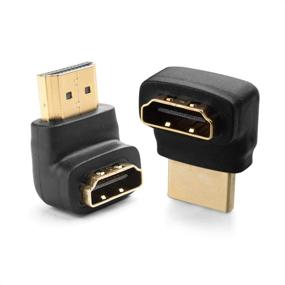 img 4 attached to 🔌 Enhanced HDMI Viewing Experience: Cable Matters Combo Pack 270 Degree and 90 Degree HDMI Adapter (Right Angle HDMI) with 4K and HDR Support