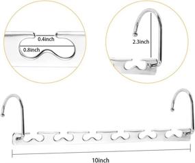 img 3 attached to 👕 Sindax Magic Clothing Hangers - Durable Metal Hangers for Wardrobes, Closet Organizer, Space Saving Hanger Set of 6 (Cascading Hangers)