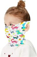 🧣 kids cooling face scarf cover with ear loops - multifunctional dust bandana neck gaiter headband balaclava for outdoor activities - dustproof logo