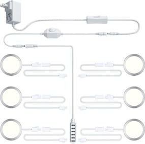 img 3 attached to LAMPAOUS LED Puck Lights: Dimmable Under Cabinet Lighting with Power Adaptor - 6 Pack