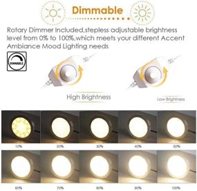 img 2 attached to LAMPAOUS LED Puck Lights: Dimmable Under Cabinet Lighting with Power Adaptor - 6 Pack