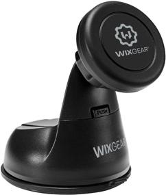 img 4 attached to WixGear Universal Magnetic Car Mount Holder for Cell Phones - Swift-Snap Windshield and Dashboard Mount