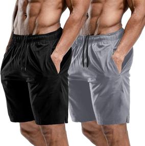 img 4 attached to Babioboa Athletic Shorts Zipper Pockets Men's Clothing