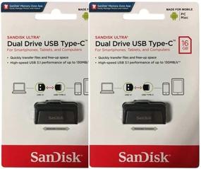img 2 attached to SanDisk Ultra 16GB (2-Pack) Dual Drive USB Type-C (SDDDC2-016G-G46) + Bonus Wisla Trust (TM) Lanyard