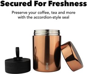 img 2 attached to ☕ MiiR Stainless Steel Coffee Canister: Airtight Storage for Coffee, Tea, and More, Portable Container with Copper Finish