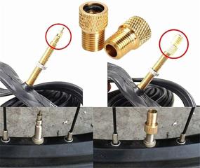 img 3 attached to 🚲 Osymoker Anodized Alloy Presta Valve Caps + Copper Presta to Schrader Bicycle Bike Valve Adaptor: Must-Have Tools for Tube Pump, Air Compressor, and Car Converter