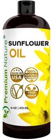 img 4 attached to Pure Sunflower Oil: Cold Pressed, Unrefined for Healthy Skin, Hair, and Face - Rich in Vitamin E