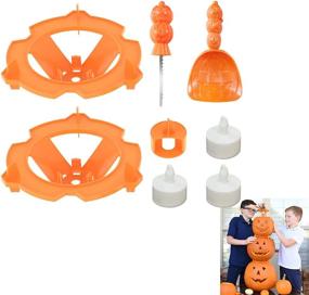 img 4 attached to 🎃 The Stack-O-Lantern Pumpkin Stacking Kit - Ultimate Carving and Pumpkin Light Display Set by the creators of The Eggmazing Egg Decorator and The Treemendous Ornament Decorator